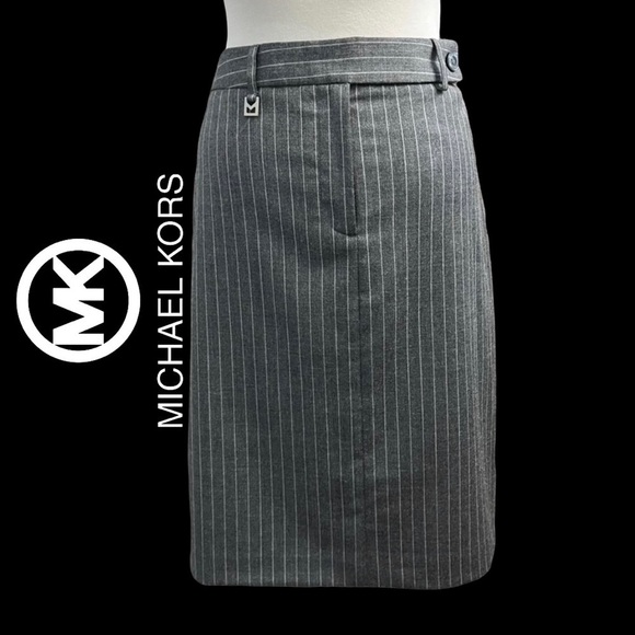 MICHAEL KORS *NWT* WOOL BLEND FULLY LINED PENCIL SKIRT SIZE 10 - Picture 1 of 13